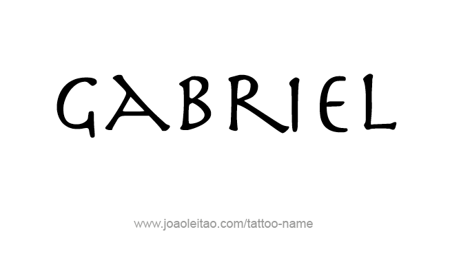 Tattoo Design Angel Name Gabriel