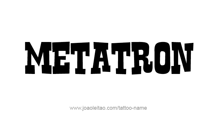 Tattoo Design Angel Name Metatron 