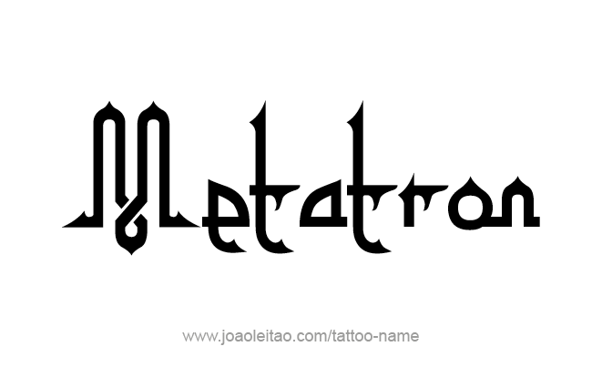 Tattoo Design Angel Name Metatron 