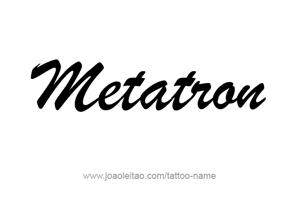 Tattoo Design Angel Name Metatron 