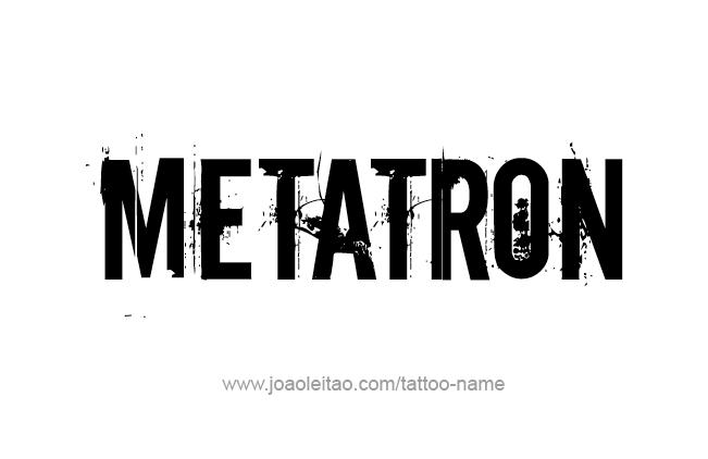 Tattoo Design Angel Name Metatron 