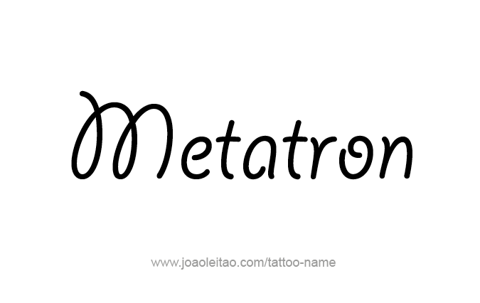 Tattoo Design Angel Name Metatron 