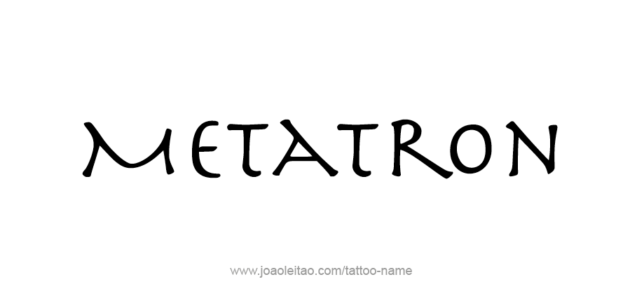 Tattoo Design Angel Name Metatron 