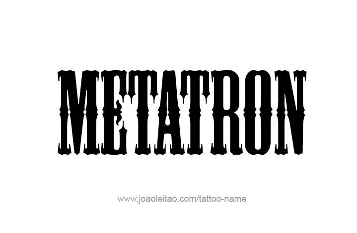 Tattoo Design Angel Name Metatron 