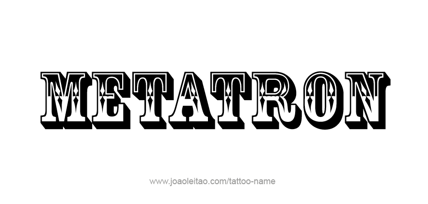 Tattoo Design Angel Name Metatron 