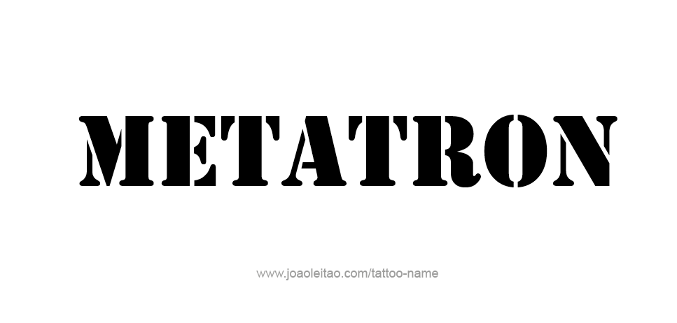 Tattoo Design Angel Name Metatron 