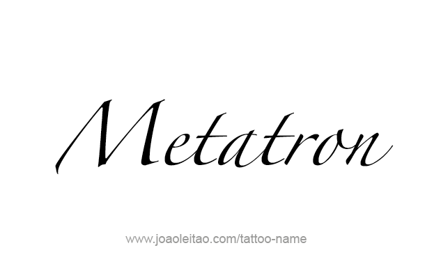 Tattoo Design Angel Name Metatron 