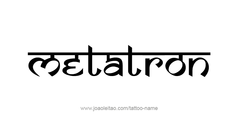 Tattoo Design Angel Name Metatron 