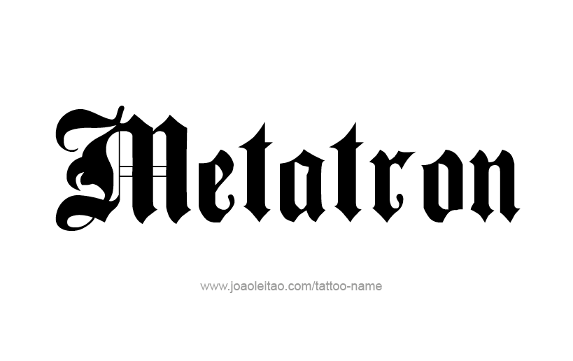 Tattoo Design Angel Name Metatron 