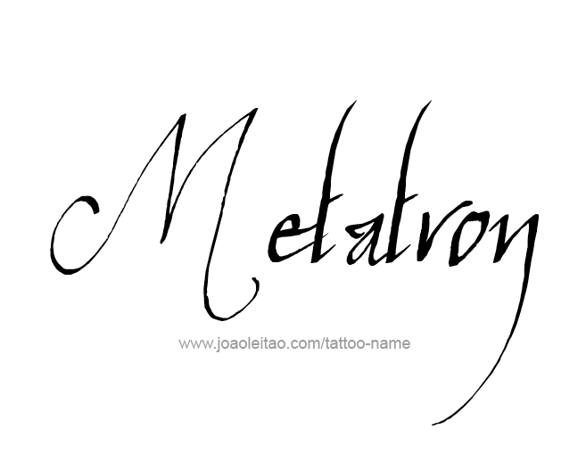 Tattoo Design Angel Name Metatron 