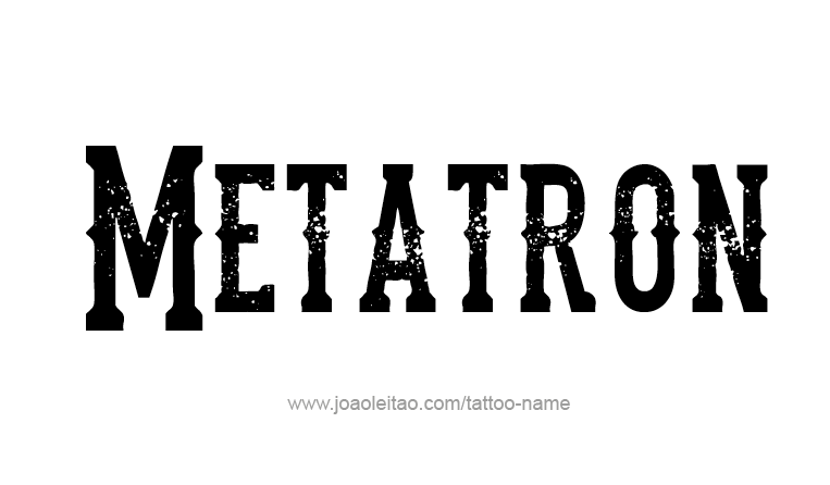 Tattoo Design Angel Name Metatron 