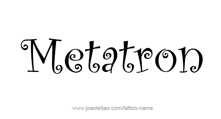 Tattoo Design Angel Name Metatron 