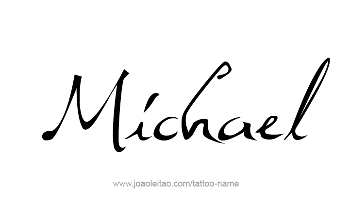 Tattoo Design Angel Name Michael