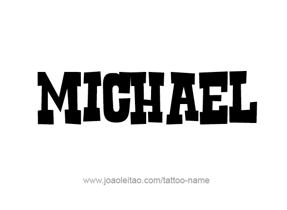 Tattoo Design Angel Name Michael