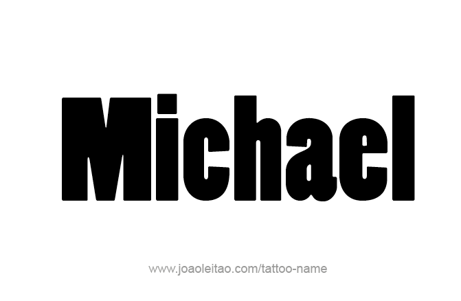 Tattoo Design Angel Name Michael