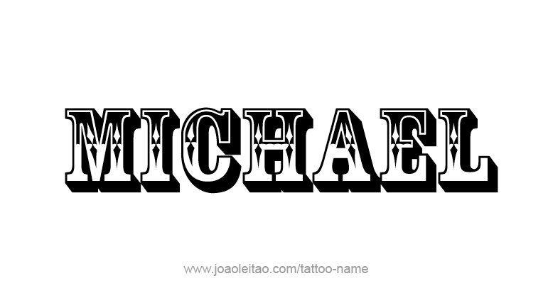 Tattoo Design Angel Name Michael