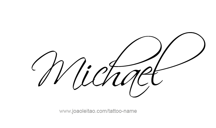 Tattoo Design Angel Name Michael