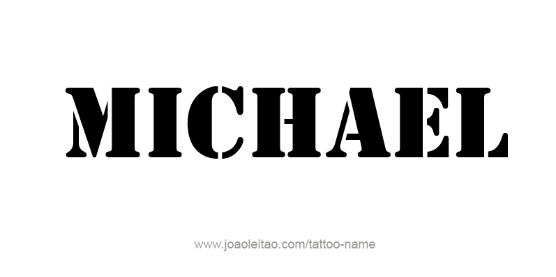 Tattoo Design Angel Name Michael