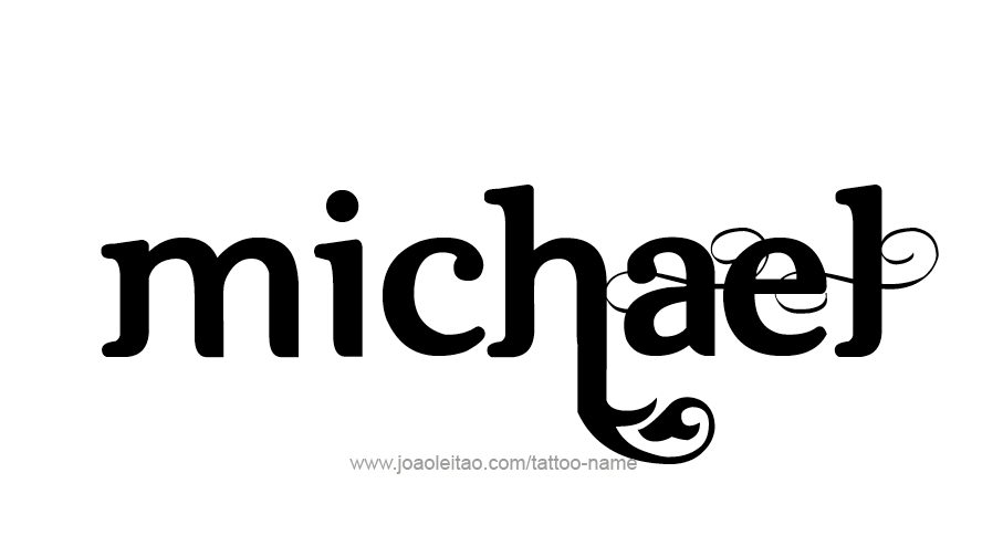 Tattoo Design Angel Name Michael