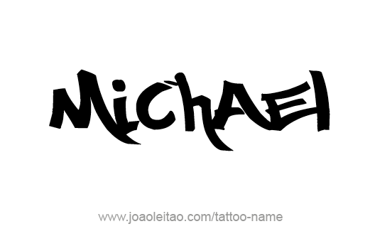 Tattoo Design Angel Name Michael