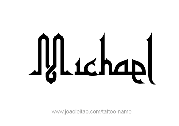 Tattoo Design Angel Name Michael