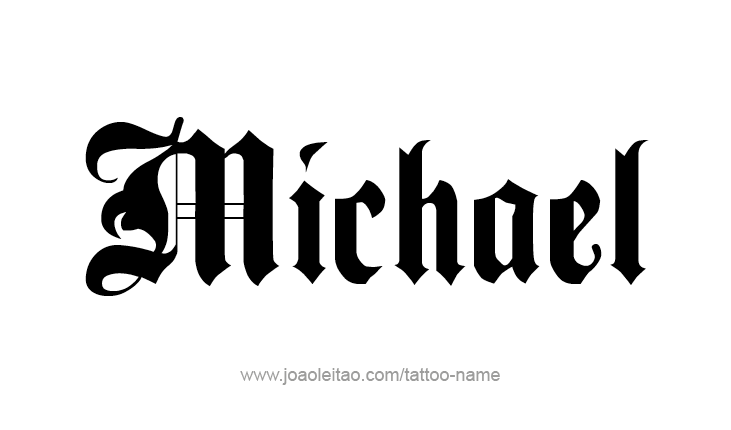 Tattoo Design Angel Name Michael