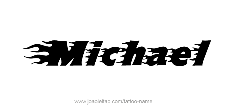 Tattoo Design Angel Name Michael