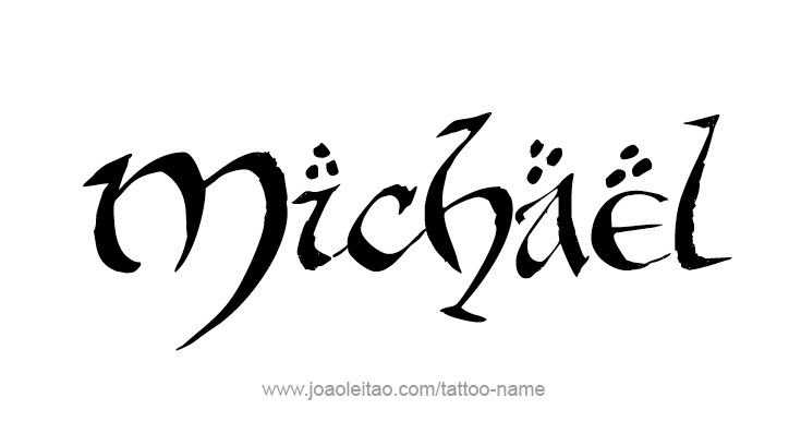 Tattoo Design Angel Name Michael