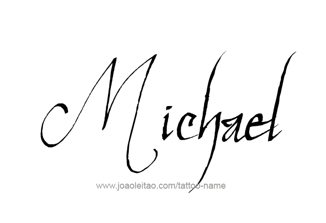 Tattoo Design Angel Name Michael