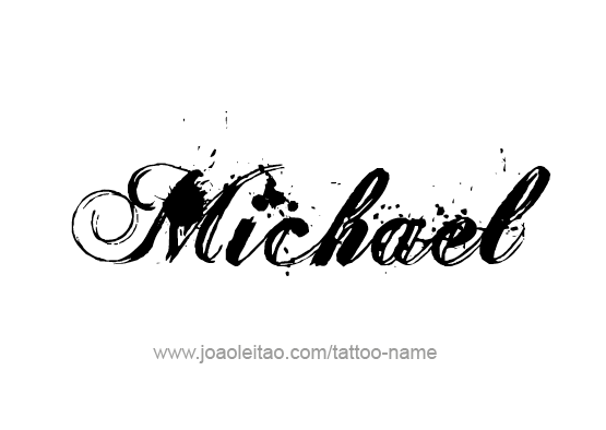 Tattoo Design Angel Name Michael