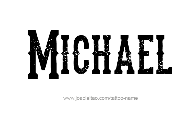 Tattoo Design Angel Name Michael