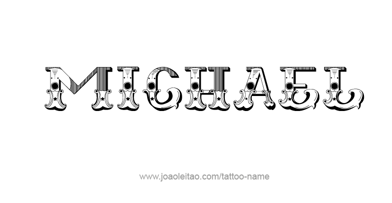 Tattoo Design Angel Name Michael