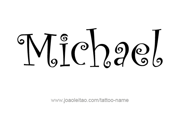 Tattoo Design Angel Name Michael