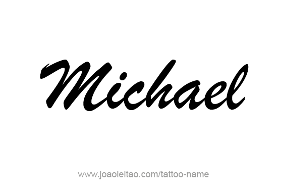 Tattoo Design Angel Name Michael