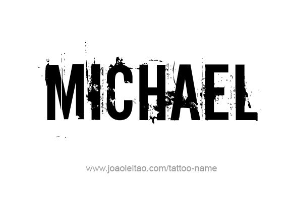 Tattoo Design Angel Name Michael