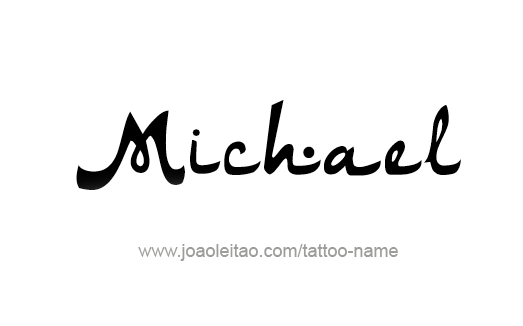 Tattoo Design Angel Name Michael