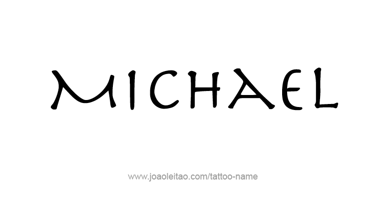 Tattoo Design Angel Name Michael