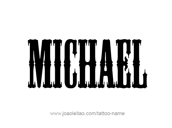 Tattoo Design Angel Name Michael