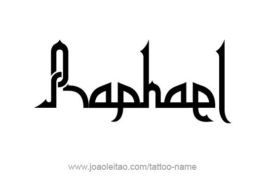 Tattoo Design Angel Name Raphael