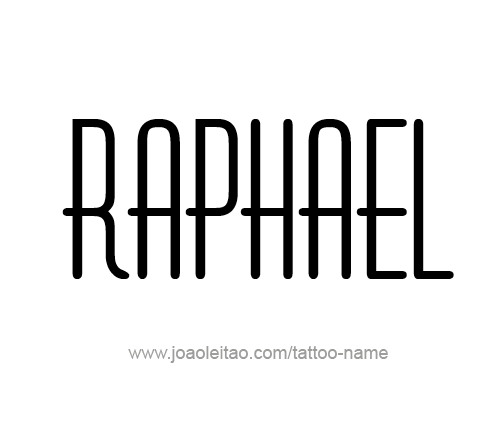 Tattoo Design Angel Name Raphael