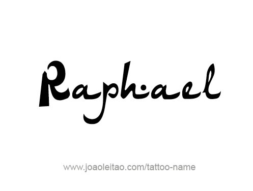 Tattoo Design Angel Name Raphael