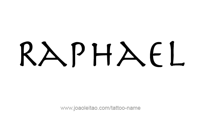 Tattoo Design Angel Name Raphael