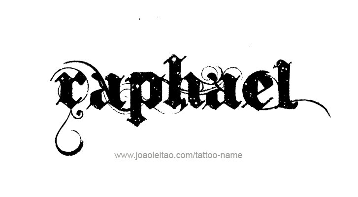 Tattoo Design Angel Name Raphael