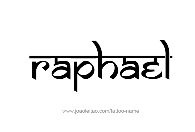 Tattoo Design Angel Name Raphael