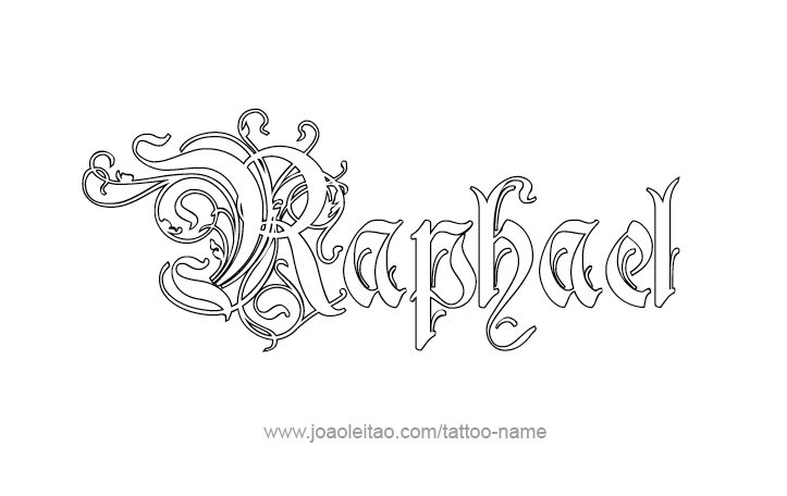 Tattoo Design Angel Name Raphael