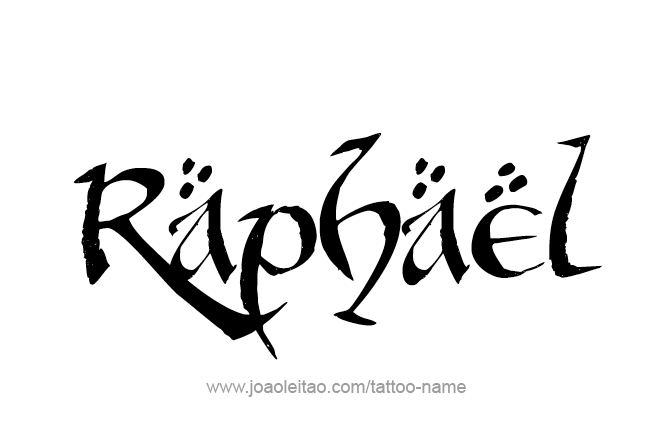 Tattoo Design Angel Name Raphael