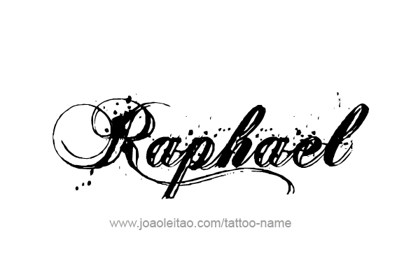 Tattoo Design Angel Name Raphael