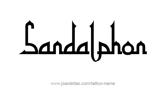 Tattoo Design Angel Name Sandalphon