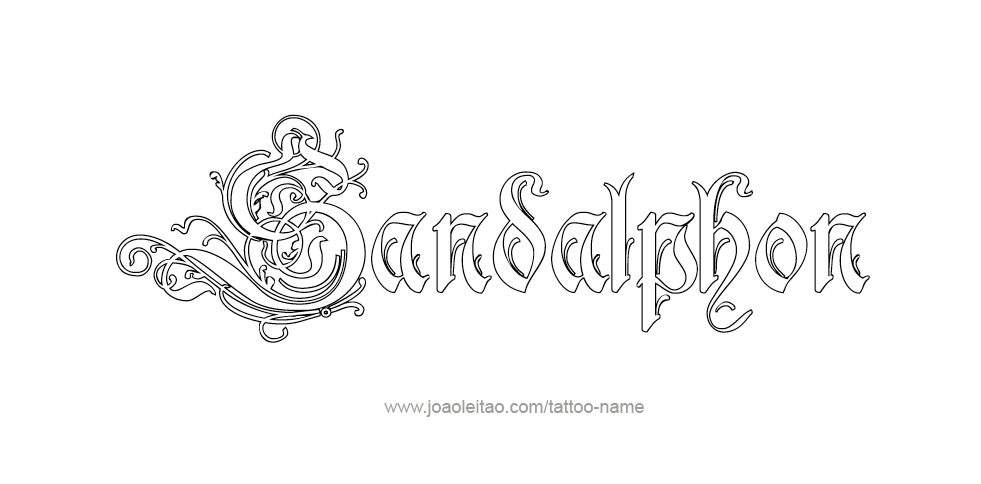 Tattoo Design Angel Name Sandalphon