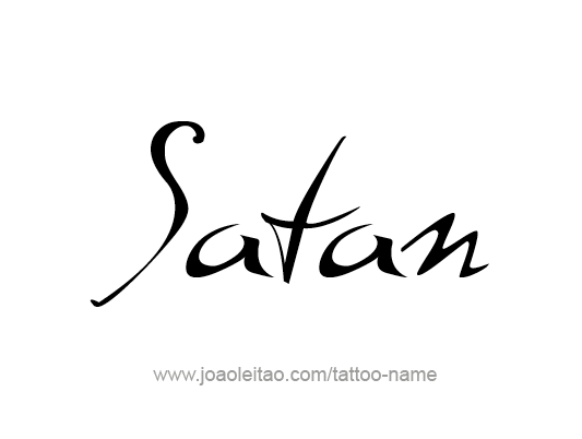 Tattoo Design Angel Name Satan